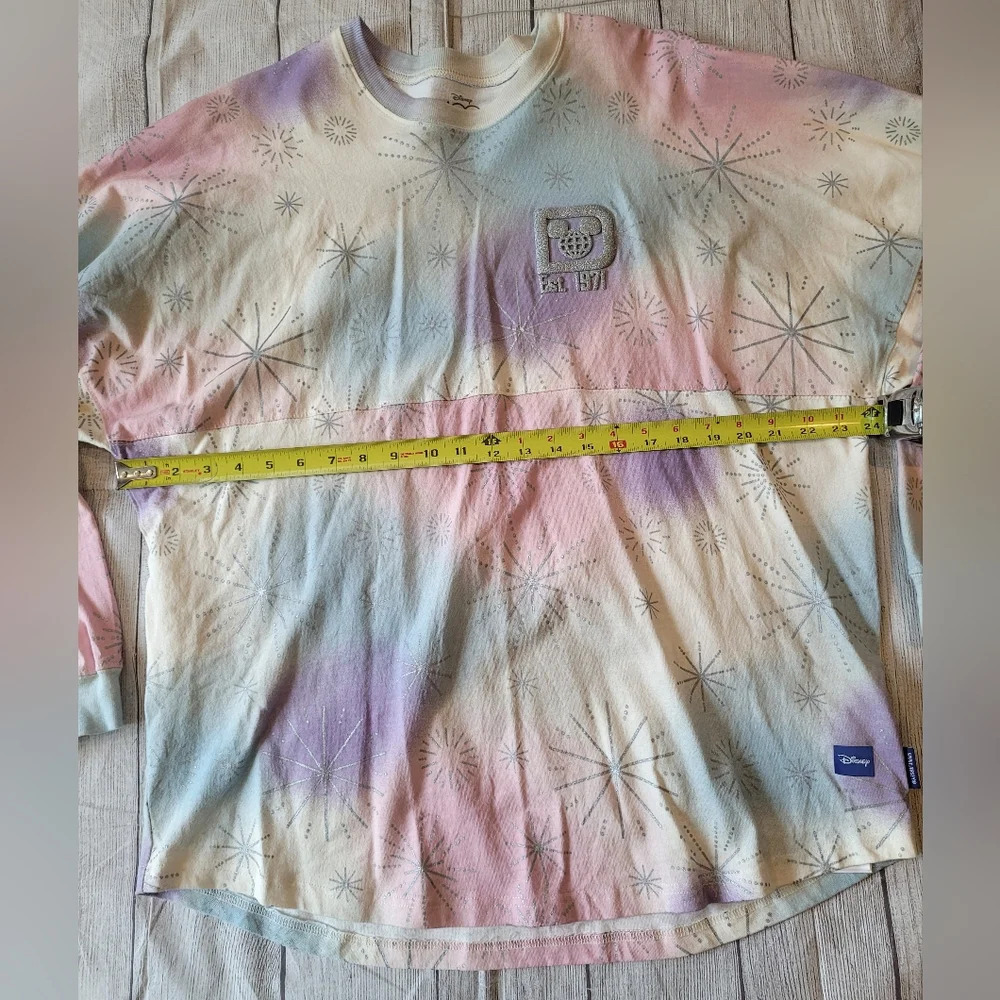 Disney Women's •Size Large• Spirit Jersey Pastel tie dye character top - Picture 9 of 10